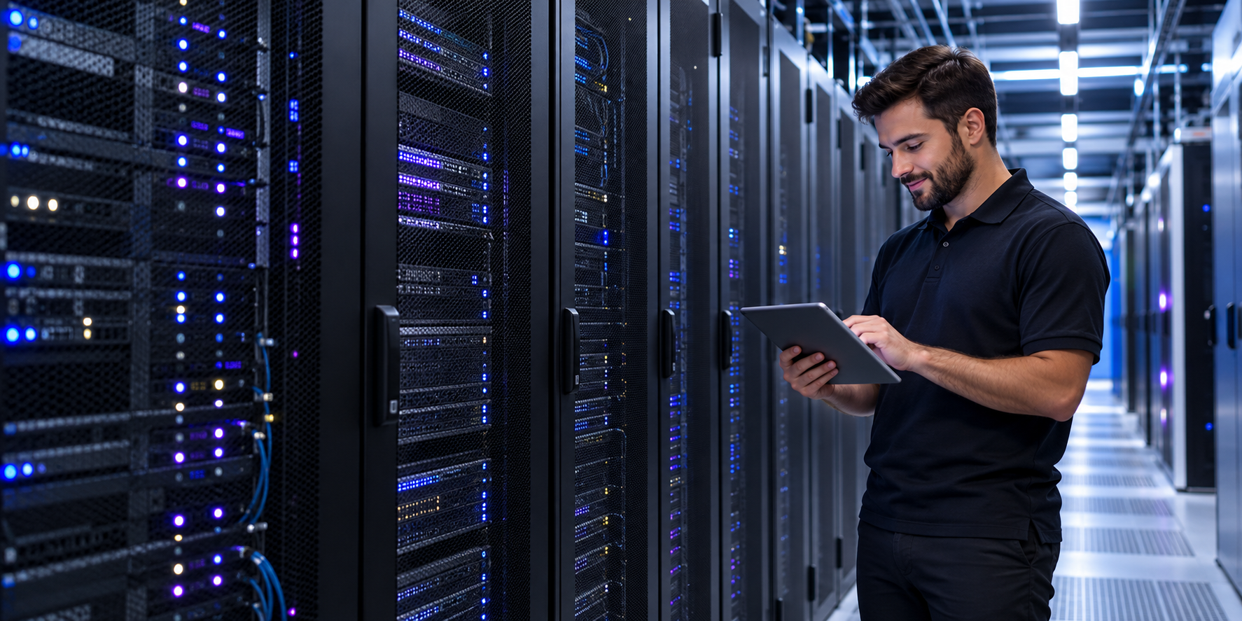 Серверні стійки та інфраструктура Qhost